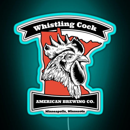 Whistling Cock American Brewing Co Mn Rgb Led Neon Sign Pop Wall Art - Shineneon