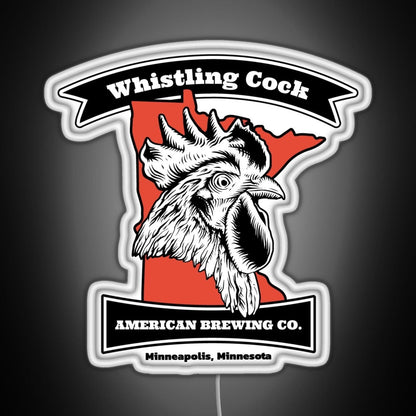 Whistling Cock American Brewing Co Mn Rgb Led Neon Sign Pop Wall Art - Shineneon