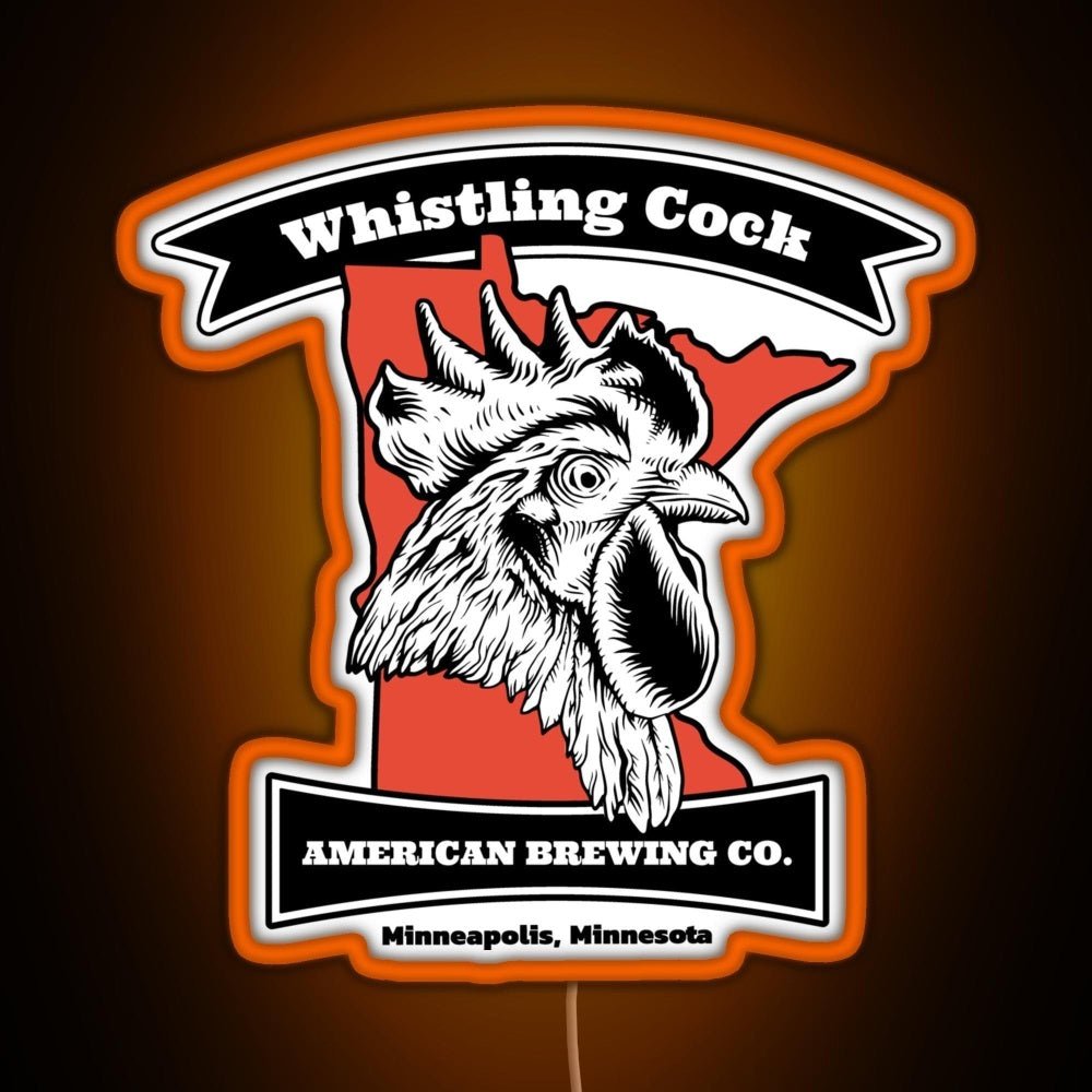 Whistling Cock American Brewing Co Mn Rgb Led Neon Sign Pop Wall Art - Shineneon