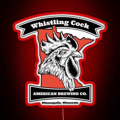 Whistling Cock American Brewing Co Mn Rgb Led Neon Sign Pop Wall Art - Shineneon