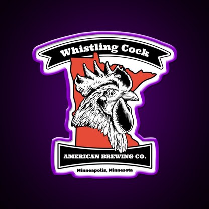 Whistling Cock American Brewing Mn Beer Bar Decor Led Neon Sign Rgb Color - LED neon sign view 9