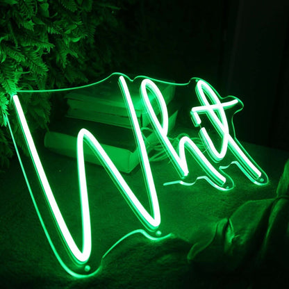 Whit Green Led Neon Sign - Shineneon