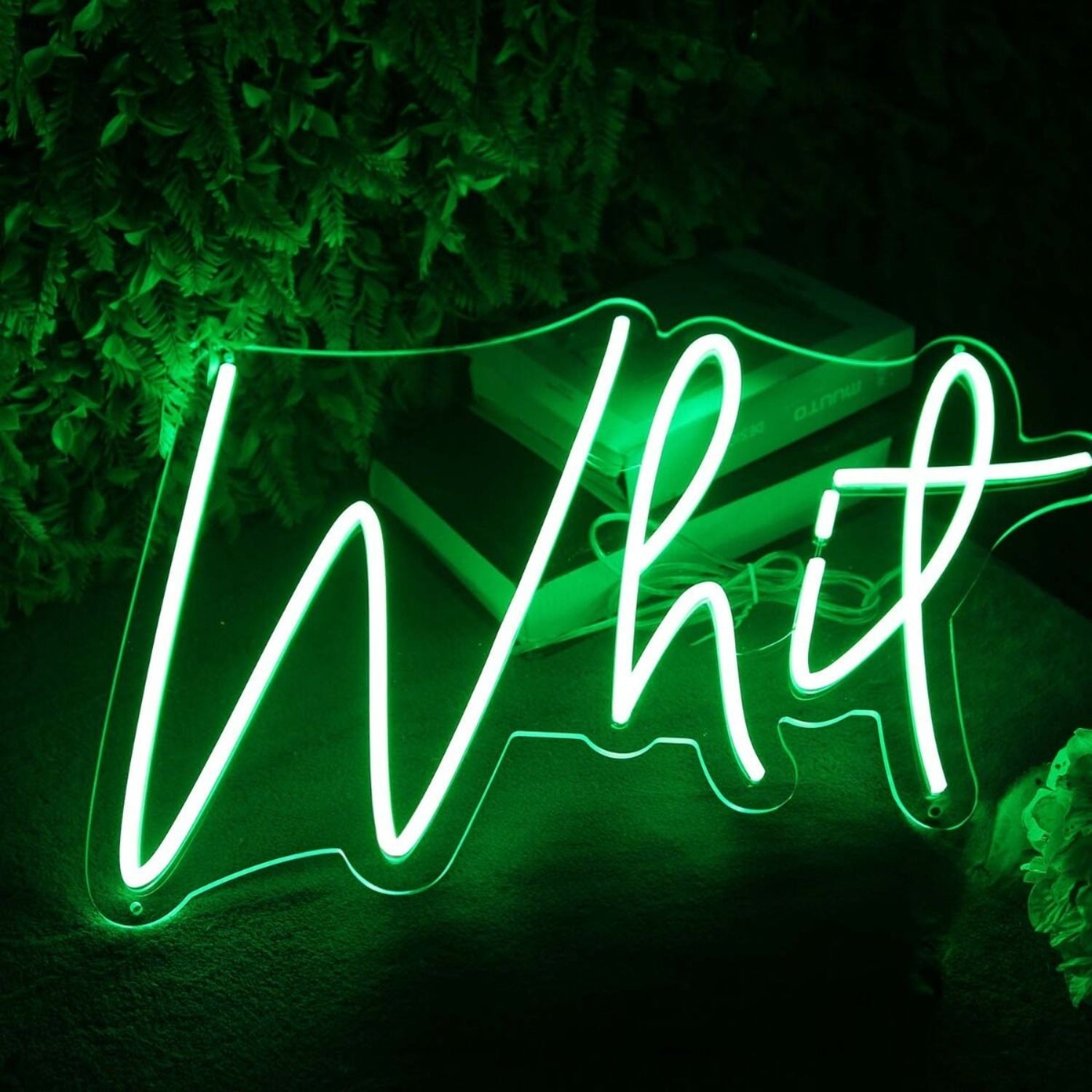 Whit Green Led Neon Sign - Shineneon