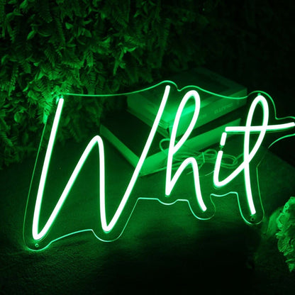 Whit Green Led Neon Sign - Shineneon