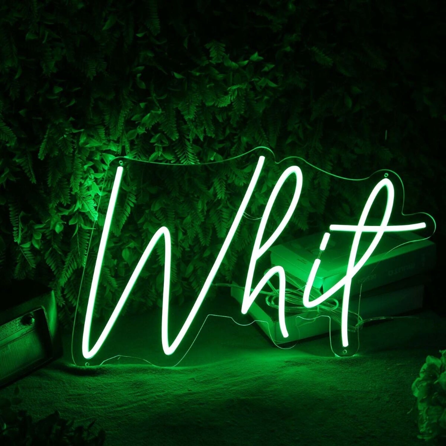 Whit Green Led Neon Sign - Shineneon