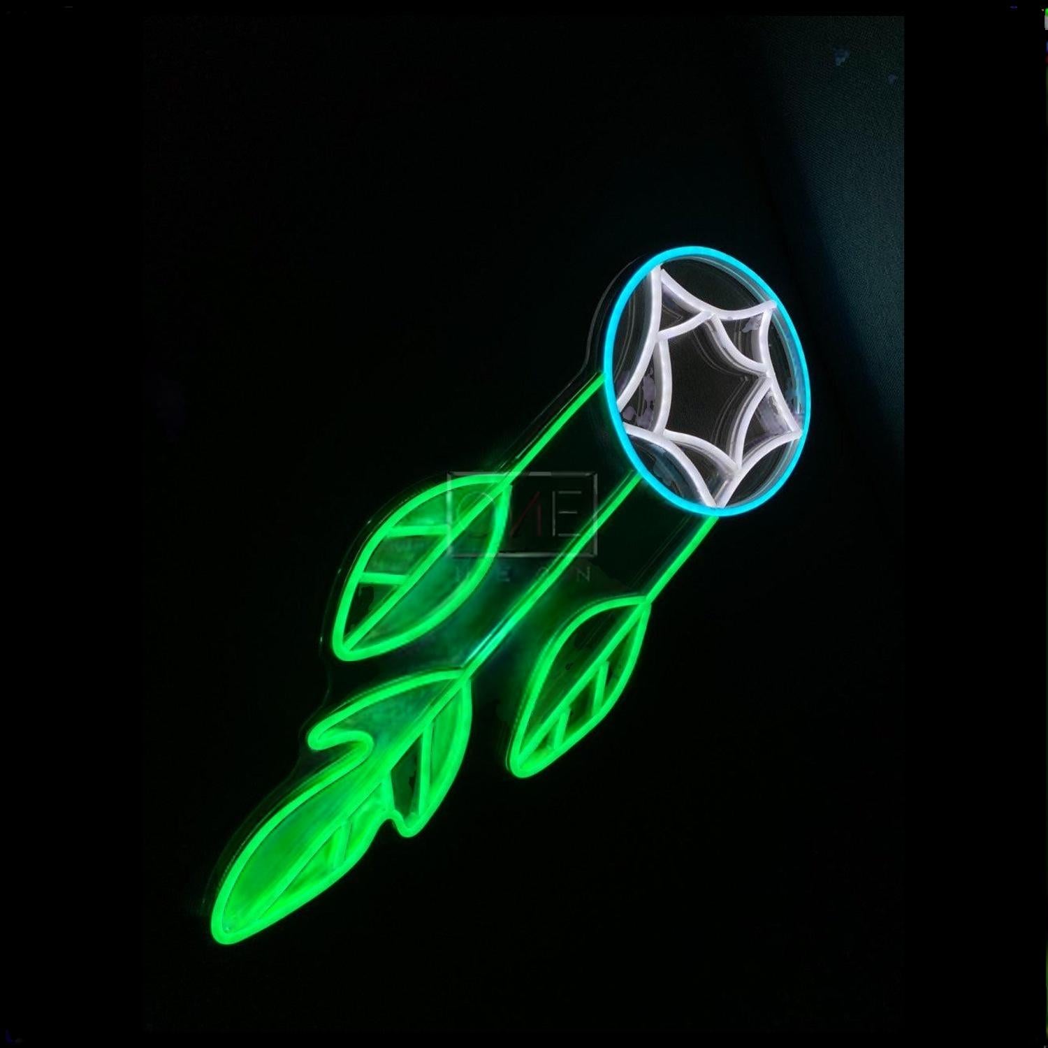 White And Green Dream Catcher Led Neon Sign For Indoor Decor | Shineneon