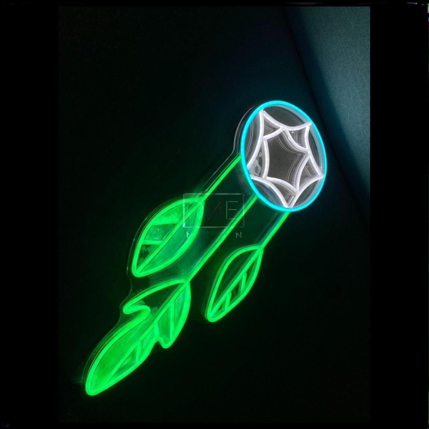 White And Green Dream Catcher Led Neon Sign For Indoor Decor | Shineneon