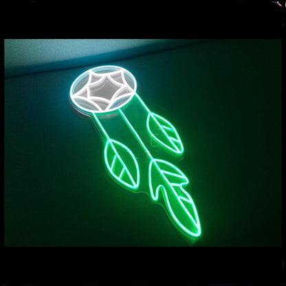 White And Green Dream Catcher Led Neon Sign For Indoor Decor | Shineneon