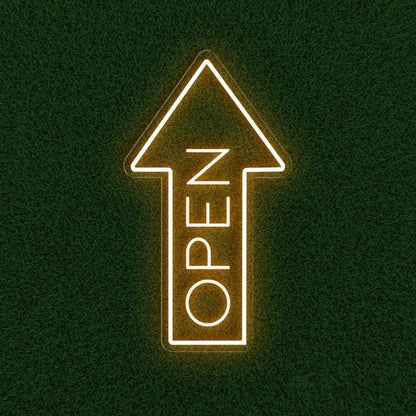 White Arrow Open Led Neon Sign For Shop Cafe Restaurant Entrance | Shineneon