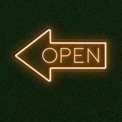 White Arrow Open Led Neon Sign For Shop Cafe Restaurant Entrance | Shineneon