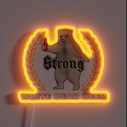 White Bear Beer Retro Defunct Breweriana Rgb Led Neon Sign - Shineneon