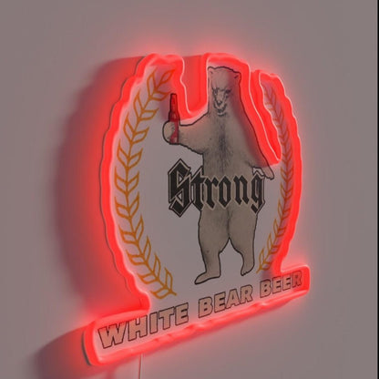 White Bear Beer Retro Defunct Breweriana Rgb Led Neon Sign - Shineneon
