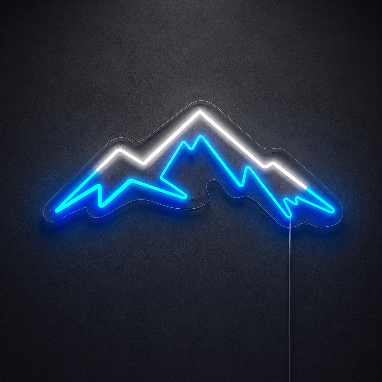White Blue Mountain Range Neon Sign LED Neon Sign high-converting product image
