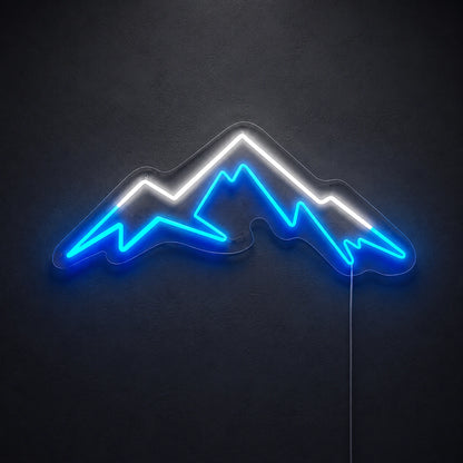 White Blue Mountain Range Neon Sign LED Neon Sign high-converting product image