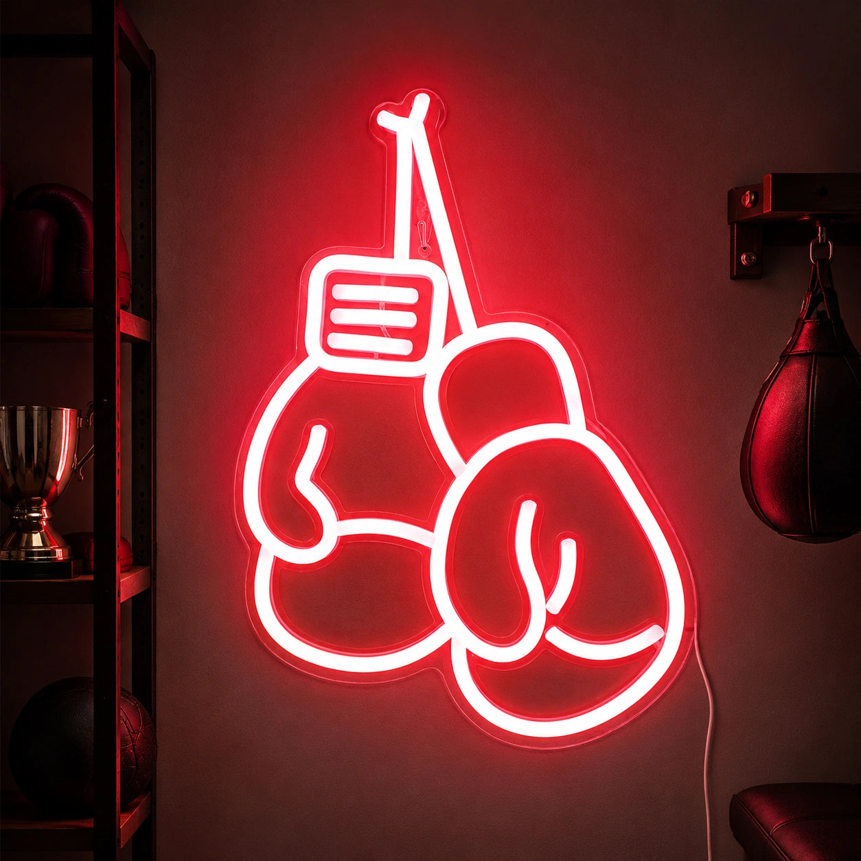 White Boxing Gloves Neon Sign LED Neon Sign high-converting product image