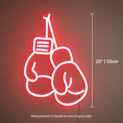 White Boxing Gloves Neon Sign LED Neon Sign size image
