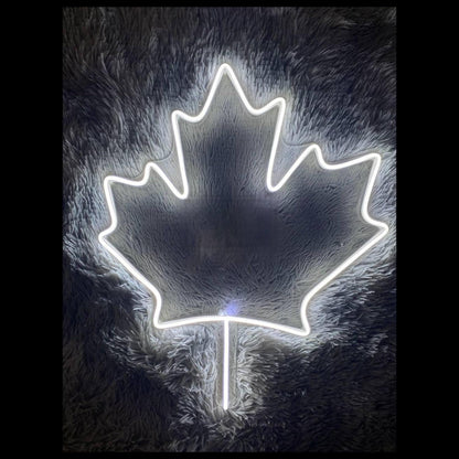 White Canadian Maple Leaf Led Neon Sign For Home Decor | Shineneon