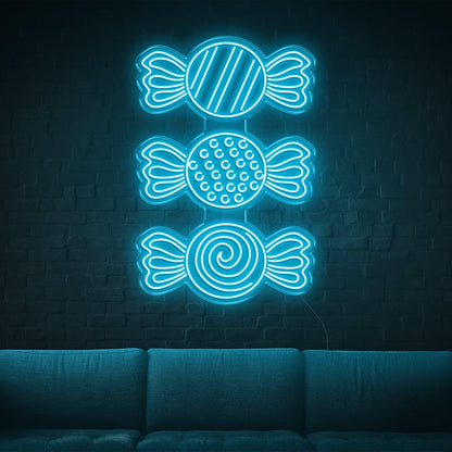 White Candy Patterns Led Neon Sign For Kids Room Sweet Shop Decor | Shineneon
