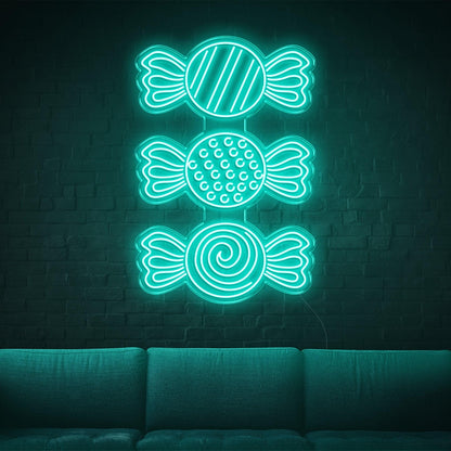 White Candy Patterns Led Neon Sign For Kids Room Sweet Shop Decor | Shineneon