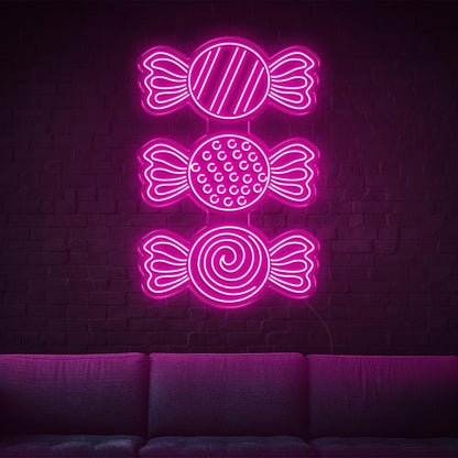 White Candy Patterns Led Neon Sign For Kids Room Sweet Shop Decor | Shineneon