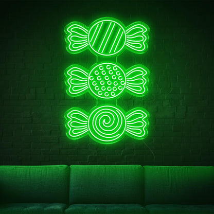 White Candy Patterns Led Neon Sign For Kids Room Sweet Shop Decor | Shineneon
