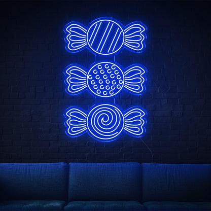 White Candy Patterns Led Neon Sign For Kids Room Sweet Shop Decor | Shineneon