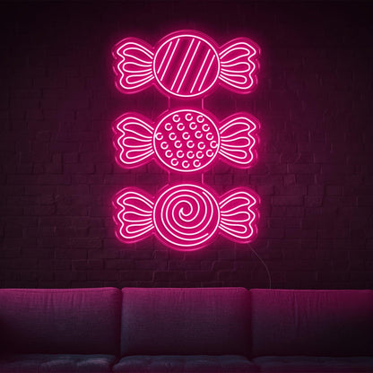 White Candy Patterns Led Neon Sign For Kids Room Sweet Shop Decor | Shineneon