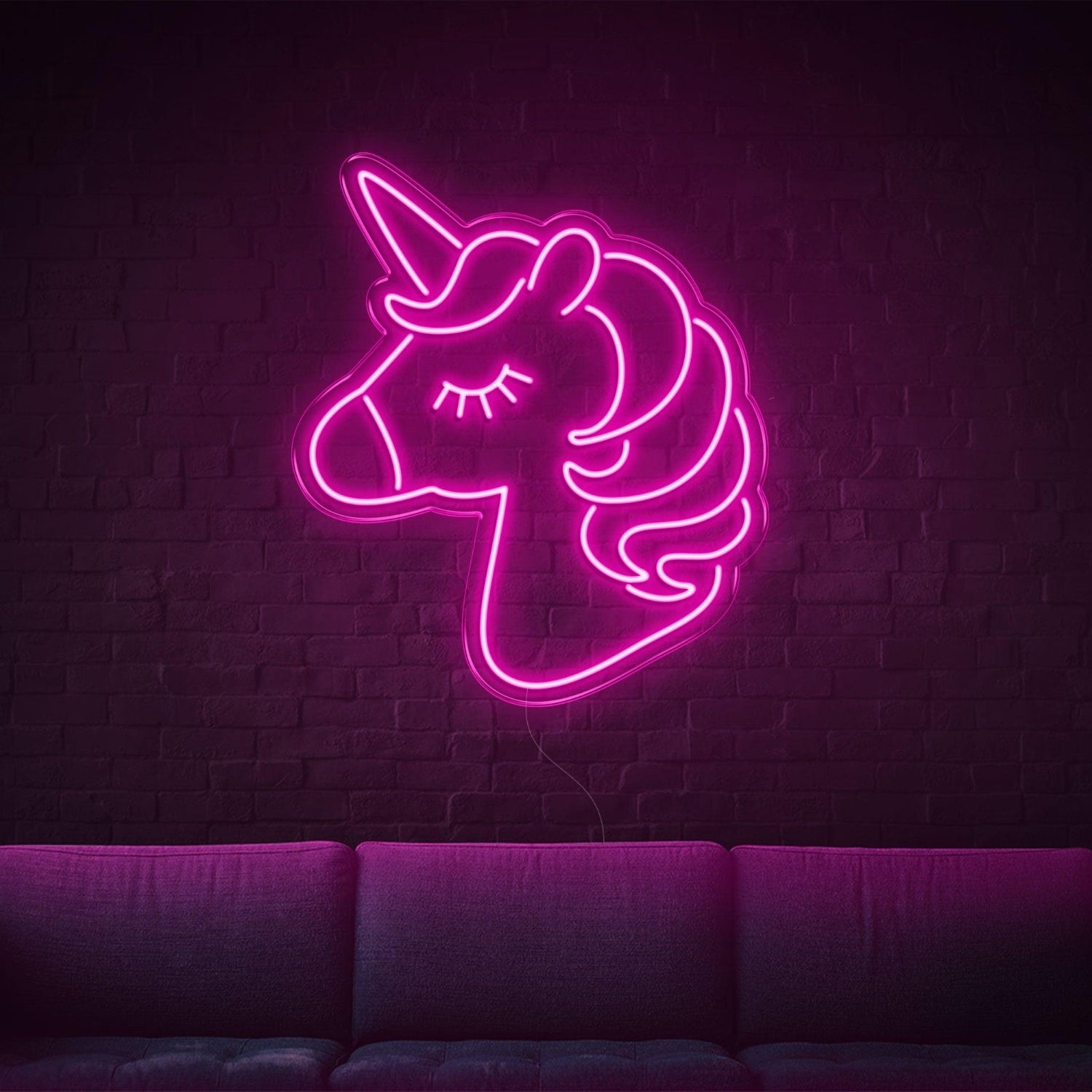 White Cartoon Unicorn Led Neon Sign For Home Decor | Shineneon