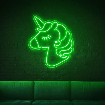 White Cartoon Unicorn Led Neon Sign For Home Decor | Shineneon