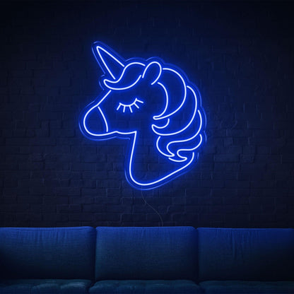 White Cartoon Unicorn Led Neon Sign For Home Decor | Shineneon