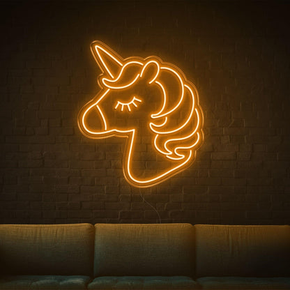 White Cartoon Unicorn Led Neon Sign For Home Decor | Shineneon
