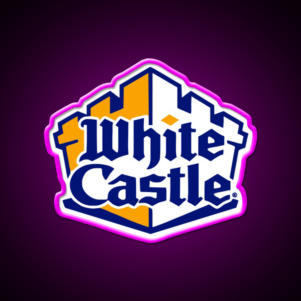 White Castle Burger Fast Food Led Neon Sign For Burger Place Rgb Color - Shineneon