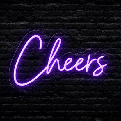 White Cheers Led Neon Sign For Bar Restaurant And Home Decor | Shineneon