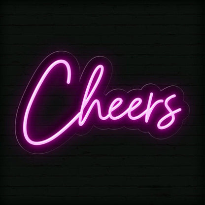 White Cheers Led Neon Sign For Bar Restaurant And Home Decor | Shineneon