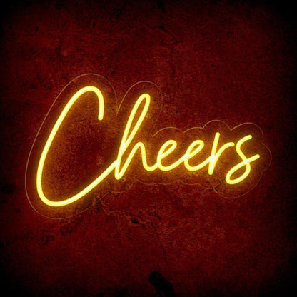 White Cheers Led Neon Sign For Bar Restaurant And Home Decor | Shineneon