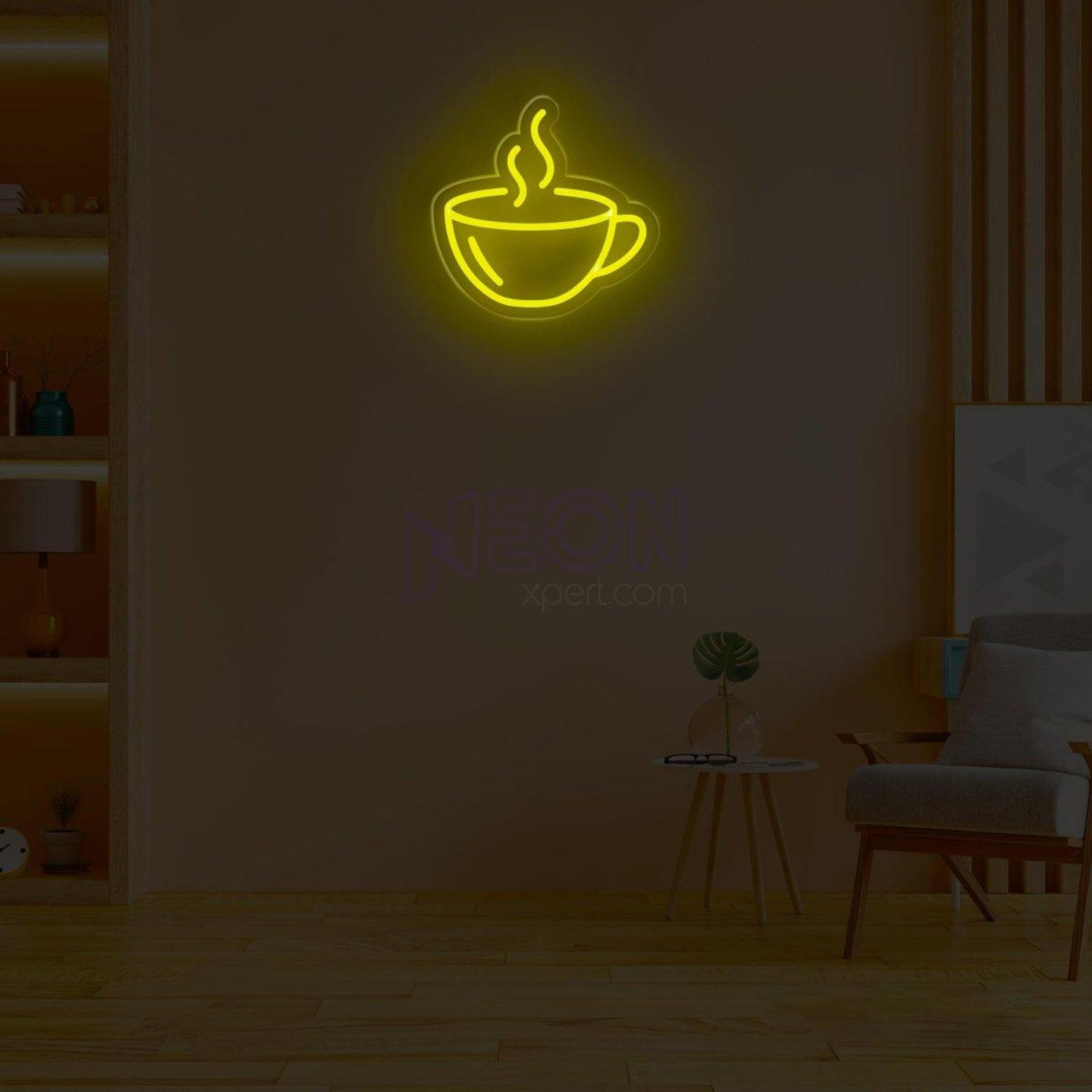 White Coffee Cup Led Neon Sign For Cafe Brick Wall Decor | Shineneon