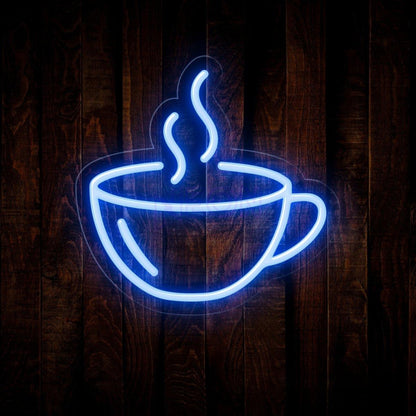 White Coffee Cup Led Neon Sign For Cafe Brick Wall Decor | Shineneon