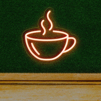 White Coffee Cup Led Neon Sign For Cafe Brick Wall Decor | Shineneon