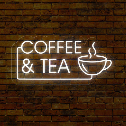 White Coffee Cup Tea Led Neon Sign Cafe Wall Art | Shineneon