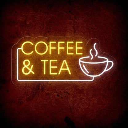 White Coffee Cup Tea Led Neon Sign Cafe Wall Art | Shineneon
