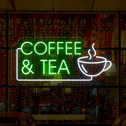White Coffee Cup Tea Led Neon Sign Cafe Wall Art | Shineneon