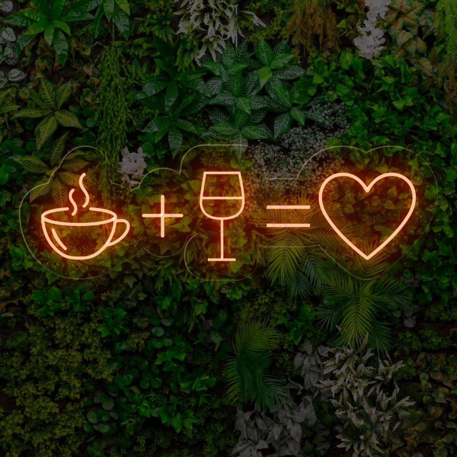 White Coffee Wine Heart Led Neon Sign For Cafe Bar Home Decor | Shineneon