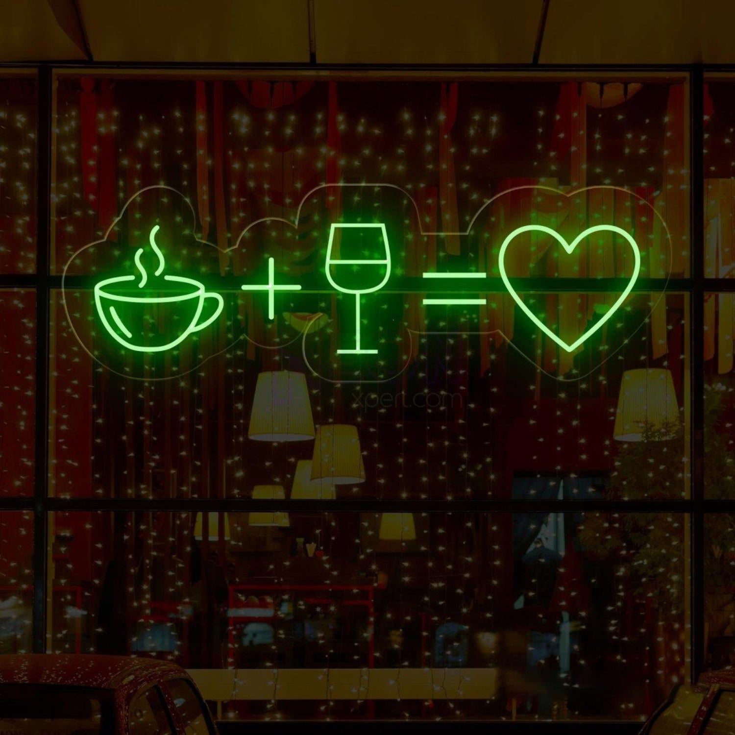White Coffee Wine Heart Led Neon Sign For Cafe Bar Home Decor | Shineneon