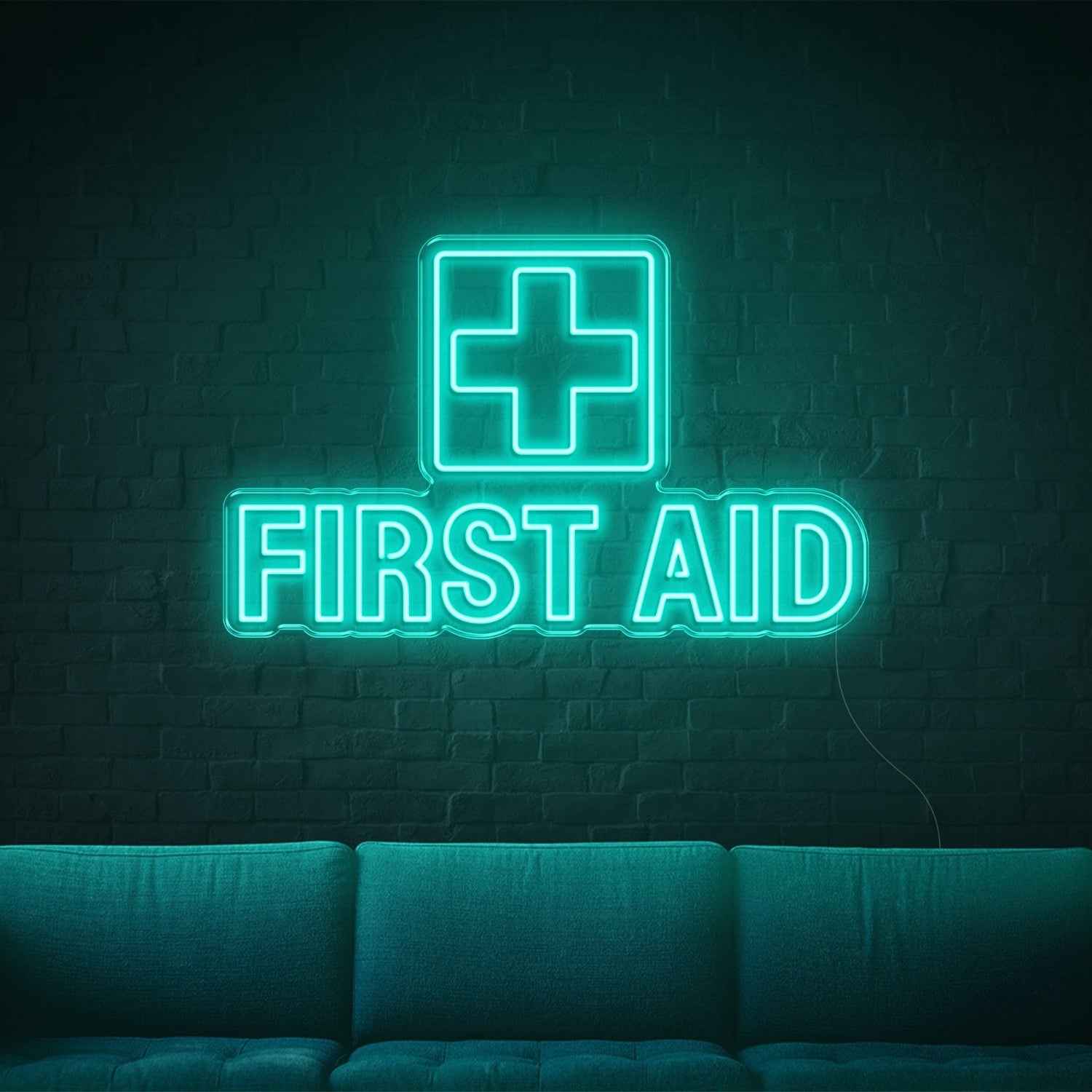 White Cross First Aid Led Neon Sign For Indoor Emergency Stations | Shineneon