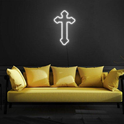 White Crossbones Led Neon Sign For Bar Decor Halloween Themes | Shineneon