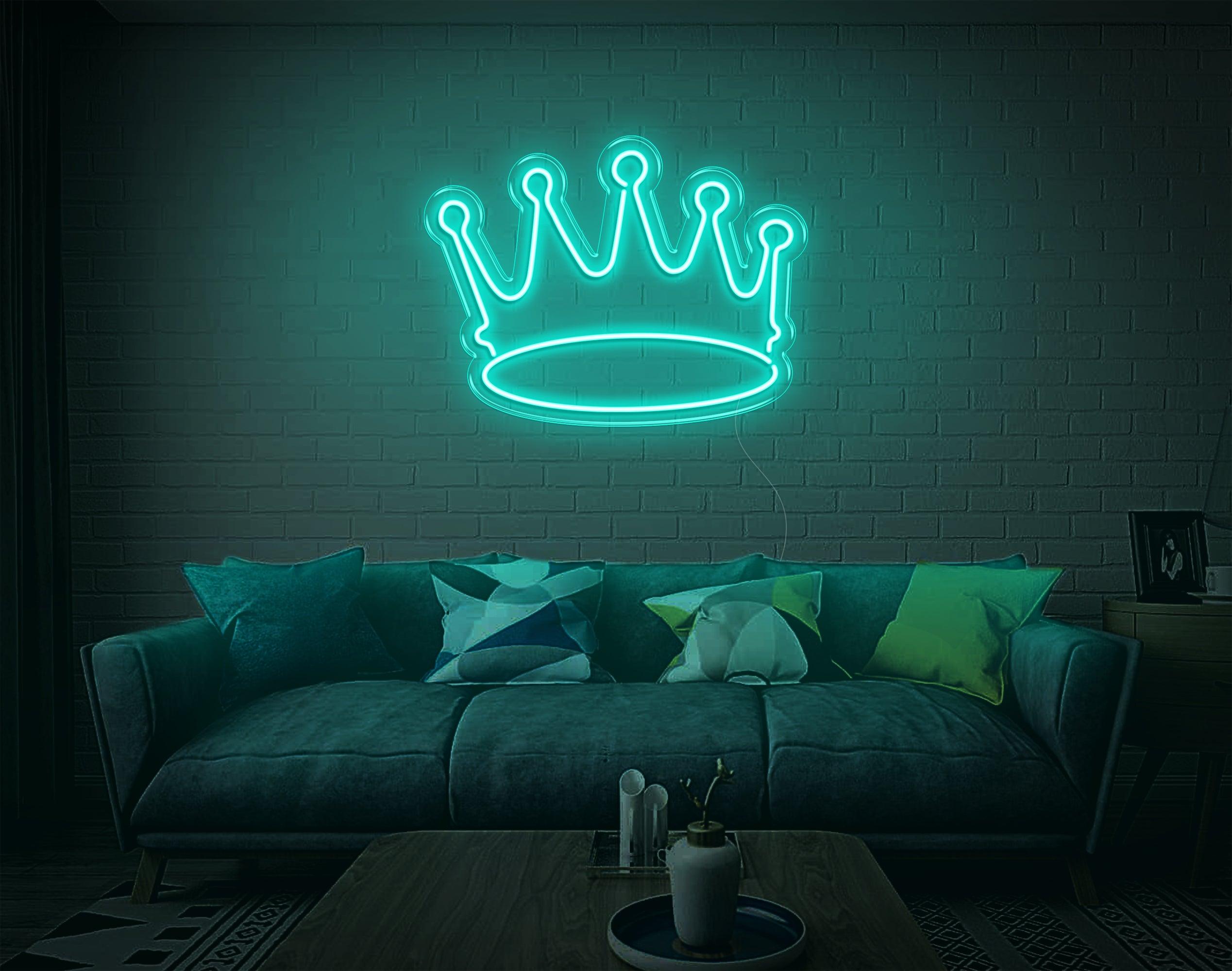 White Crown V2 Led Neon Sign For Modern Home Cafe Decor | Shineneon