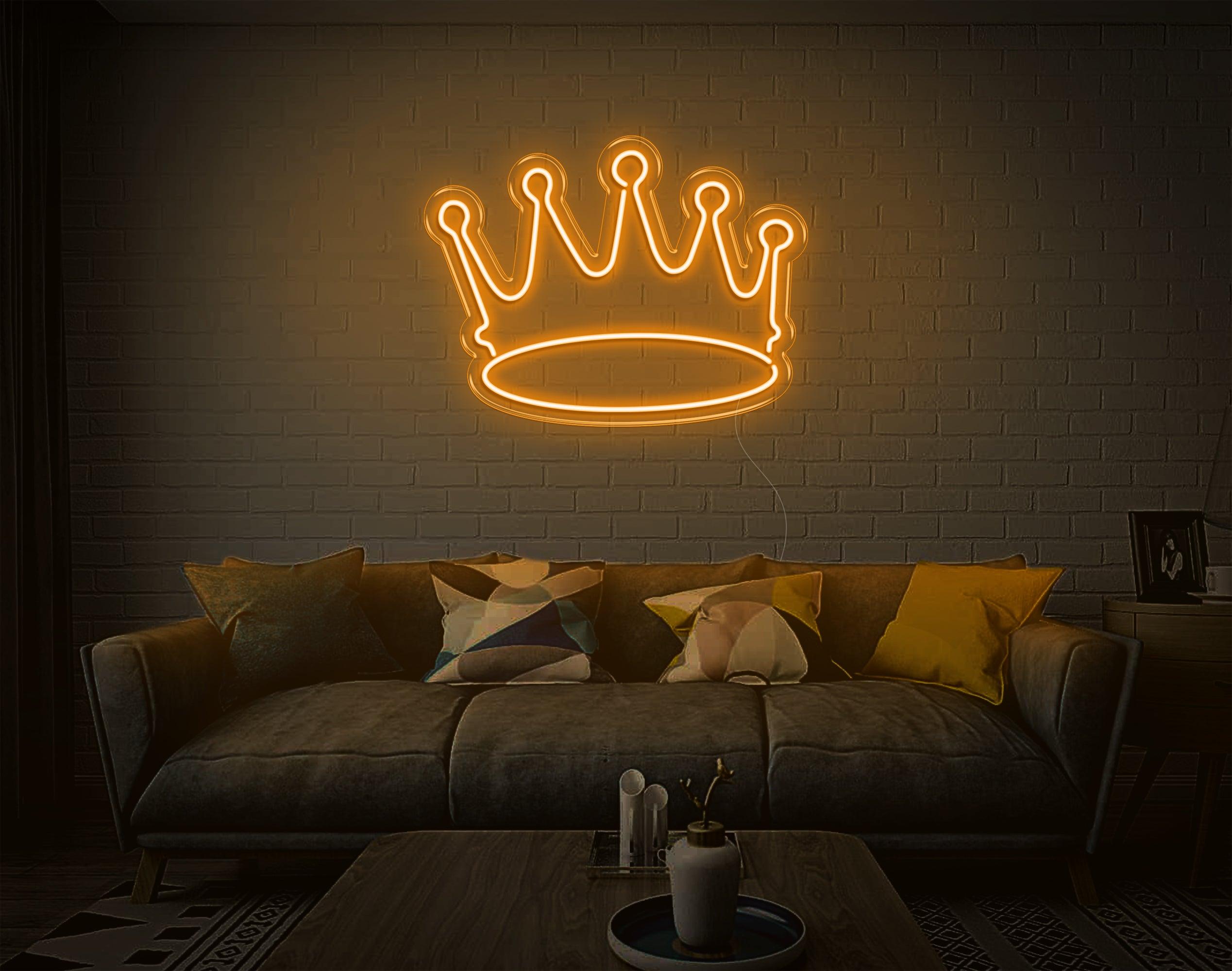 White Crown V2 Led Neon Sign For Modern Home Cafe Decor | Shineneon
