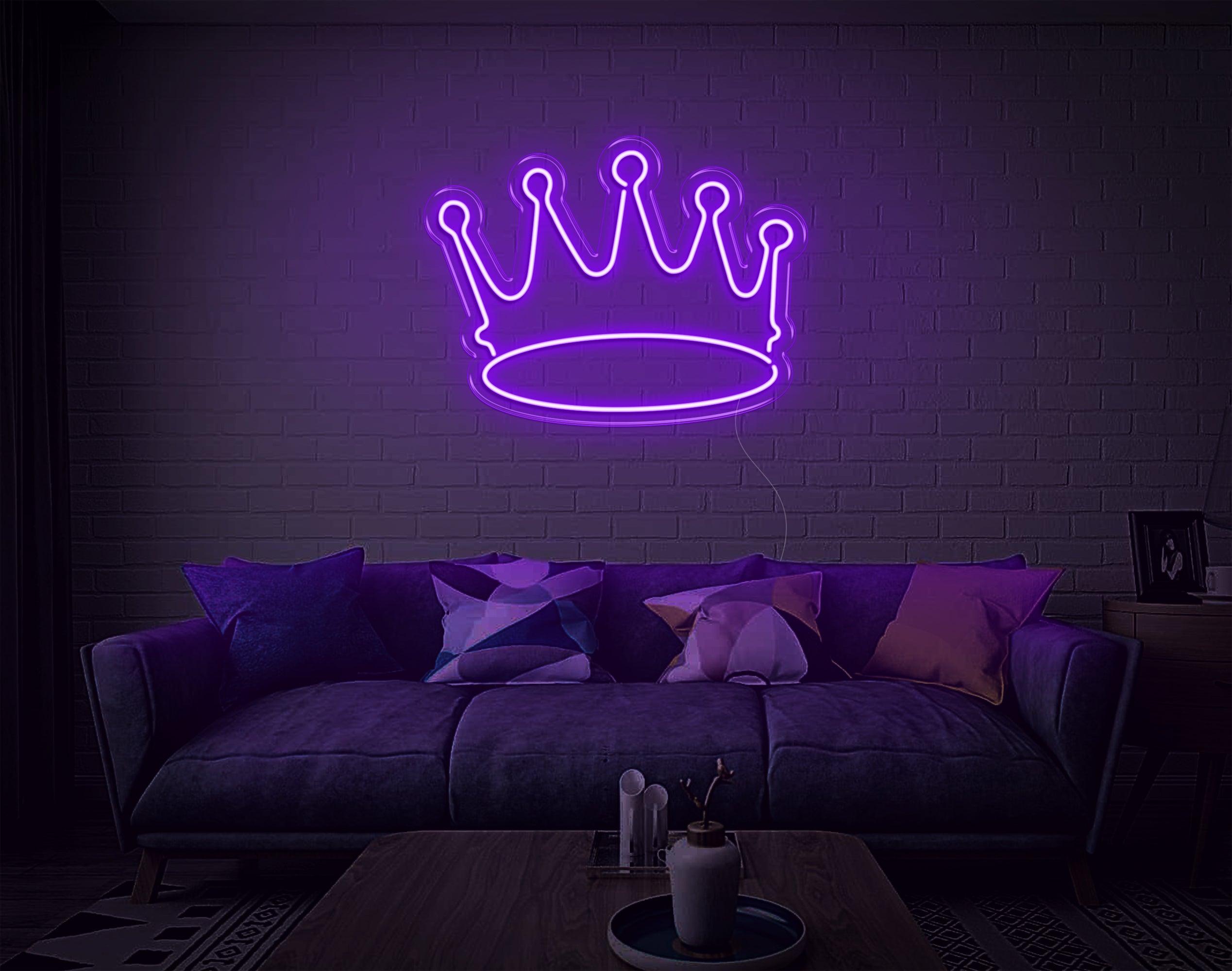 White Crown V2 Led Neon Sign For Modern Home Cafe Decor | Shineneon