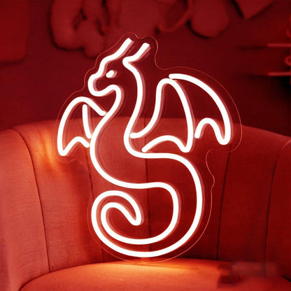White Dragon Led Neon Sign For Kids Room Nursery Wall Decor | Shineneon