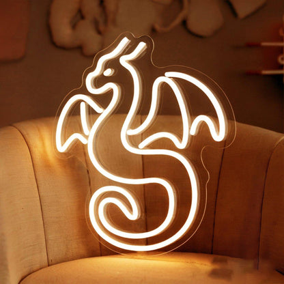 White Dragon Led Neon Sign For Kids Room Nursery Wall Decor | Shineneon